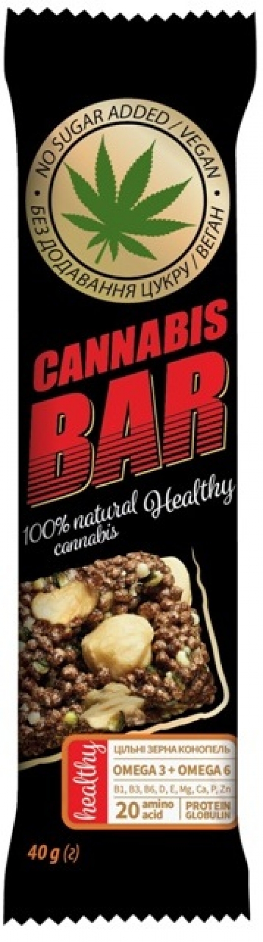 Granola bars with Cannabis seeds